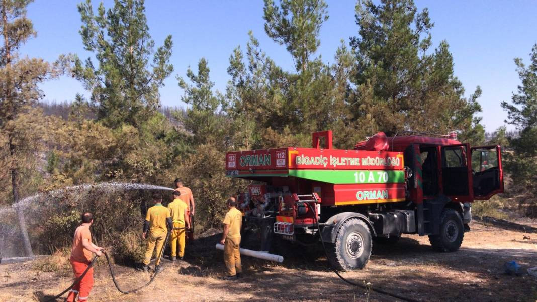 Balıkesir'deki orman yangını kontrol altına alındı - Resim: 20